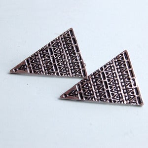 Image of Aztec Triangle Earrings 