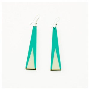 Image of Tassel Earrings - Coloured Mirror