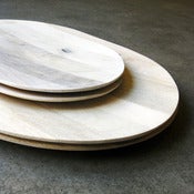 Image of white mango wood platter - large