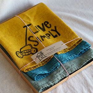 Image of Hand-Dyed Linen Towel Gift Set