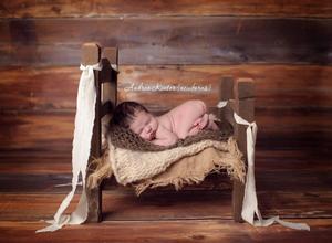 Image of Beautiful Woodsy Wonders Original Newborn Prop Bed made with 100 Year Old Barn Board!