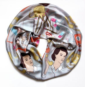 Image of Red Brick Stock Market Scarf