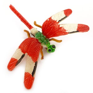 Image of Vintage Art Deco Lucite Dragonfly Insect Bug Plastic Pin Brooch