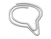 Image of Gettin' Clippy - chat bubble paper clips - Set of 5