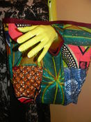 Image of African patchwork wrist tote