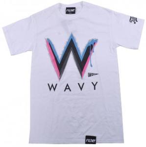 Image of Wavy Tee SS white / south beach
