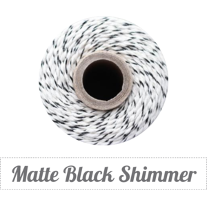 Image of Matte Black Shimmer - Matte Black Shimmer & Natural Baker's Twine