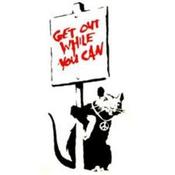 Image of BANKSY'S GET OUT WHILE YOU CAN T-SHIRT