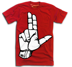 Image of THE NEW L'S UP RED<br> (CARDINAL ON BACK)