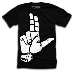 Image of THE NEW L'S UP BLACK<br> (CARDINAL ON BACK)