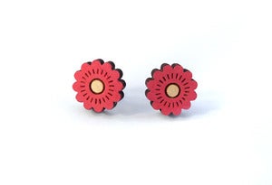 Image of Pink Flower Earrings