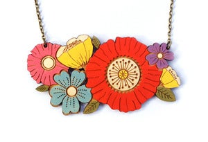 Image of Poppy Bouquet Necklace