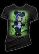 Image of Cute and Deadly Panda Girl T-Shirt Style # LH-013