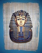 Image of King Tut Painting on Papyrus Paper