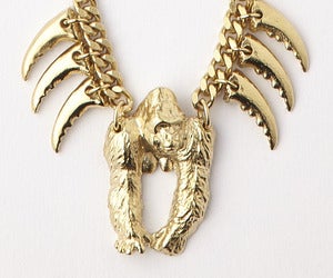 Image of  ♦ Pre-Order ♦    SHORT Gorilla Necklace Yellow Gold 