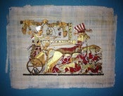 Image of Warrior Ramses Painting on Papyrus Paper