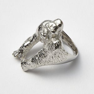 Image of  ♦ Pre-Order ♦ Gorilla ring Palladium silver colour 