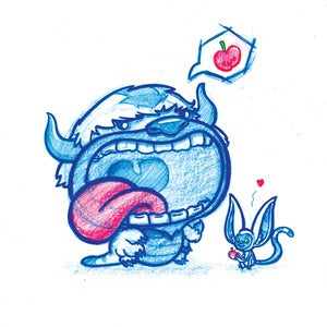 Image of Appa and Momo A5 Print! *FREE SHIPPING!*