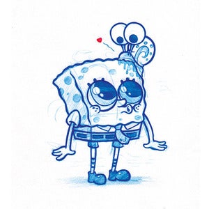 Image of Spongebob and Gary A5 Print! *FREE SHIPPING!*