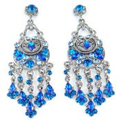 Image of Deep Blue Ice Earrings