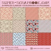 Image of Super-Scrapbook Paper Pad~LOVE