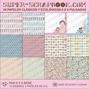 Image of Super-Scrapbook Paper Pad~Bebe