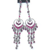Image of Hot Pink Heart Earrings