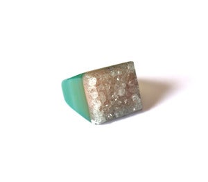 Image of Clover Raw Druzy Ring (v1)