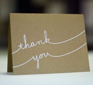 Image of casual thank you set