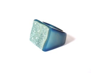 Image of Indigo Raw Druzy Ring (v2)