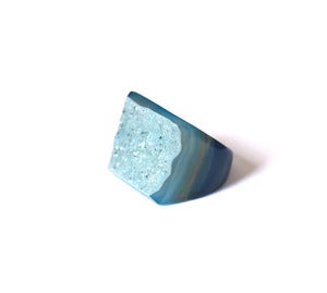 Image of Indigo Raw Druzy Ring (v4)