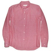 Image of Red Chambray Dobby LS Steven Shirt