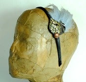 Image of Floral Brocade Leaf Headband