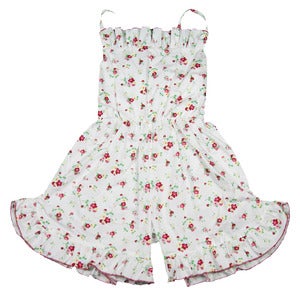 Image of Pretty fresh floral and white playsuit 10 to 12 years