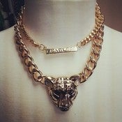Image of Fearless Double Chain Cheetah Necklace 