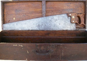 Image of Metropolitan Hardware handsaw split nut 28in 5.5 ppi 1890