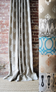 Image of Hand Print Drapery Panels