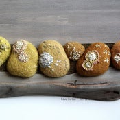 Image of SOLD  'Stepping Stones' - naturally dyed fiber art wall piece