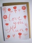 Image of LOVE YOU MUM card in coral