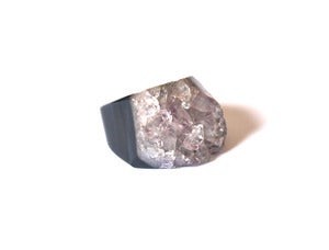 Image of Amethyst Raw Druzy Ring (v7)