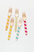 Image of Wooden Forks- Stripes