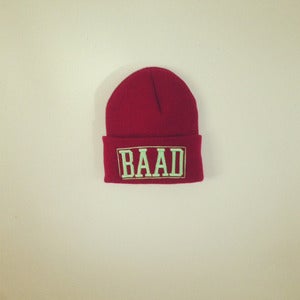 Image of BAAD beanie (Maroon) X Chloe Riley Collab. 