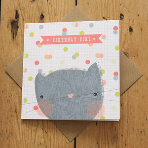 Image of Carnival Kids - Kitty 'Birthday Girl' Card