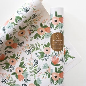 Image of Papel de regalo - Flores blancas