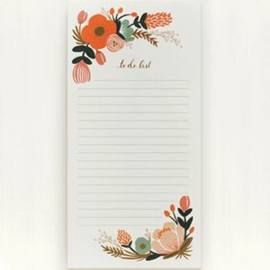 Image of Bloc de Notas - To do list floral