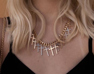 Image of Gold Cross Chain Necklace