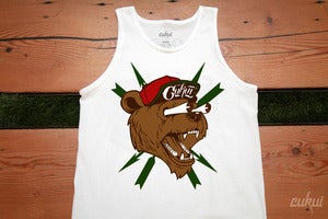 Image of Bear Fink Tank - White