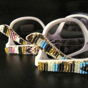 Image of Beaded Glitter Fab Sunglasses - Various
