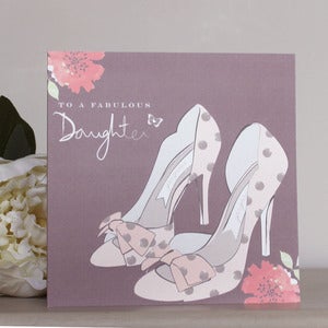 Image of 'Fabulous Daughter' Hand Embellished Card