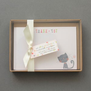 Image of Set Of 10 Child's 'Thank You' Boxed Notelets